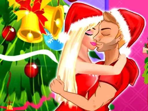 Christmas Couple Kiss