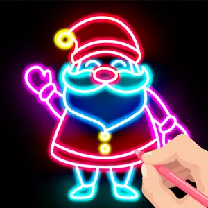 Glow Christmas Drawing